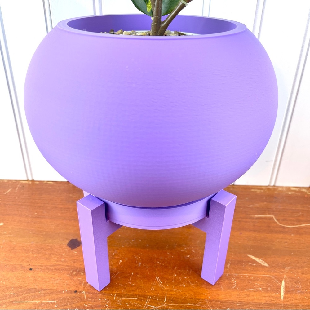 Rono Simple Indoor Planter w/ Drainage Hole and Drip Tray, Houseplant - Picture 2 of 8